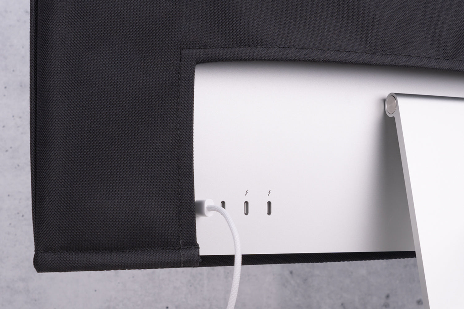 Rear view of Defender dust cover for Apple iMac